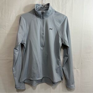 Under Armour r Womens Half Zip Fitted ColdgearJacket Gray Large